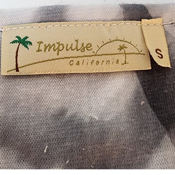 Impulse California Sequin Sparkly Floral Top 3/4 Sleeve Blouse Women's Small - Picture 8 of 9